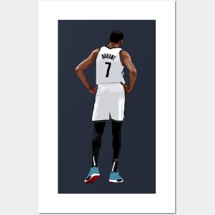 Kevin Durant Vector Back White Qiangy Posters and Art